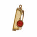 Macklowe Gallery Jean Després French Modernist Hammered Gold and Coral Pendant 