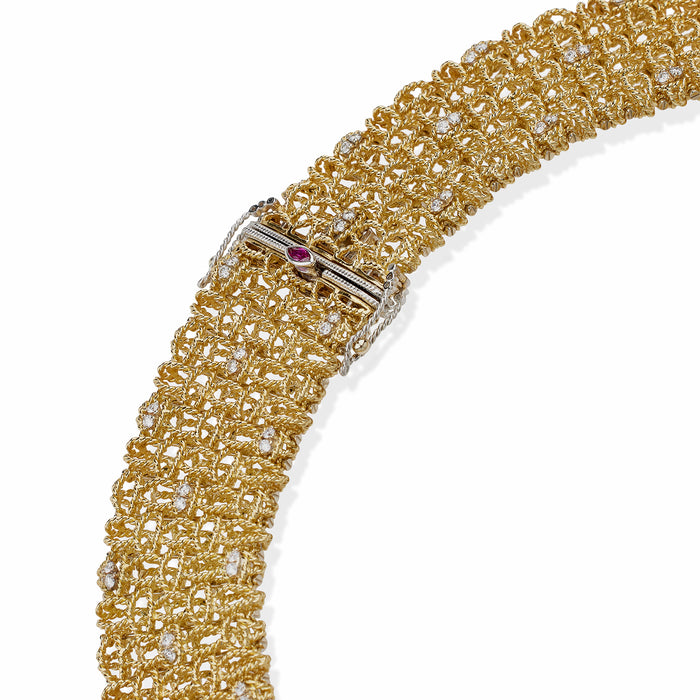 Macklowe Gallery Roberto Coin 18k Gold and Diamond Necklace