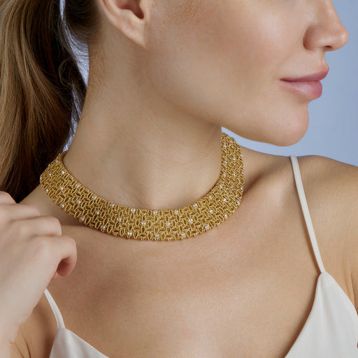 Macklowe Gallery Roberto Coin 18k Gold and Diamond Necklace