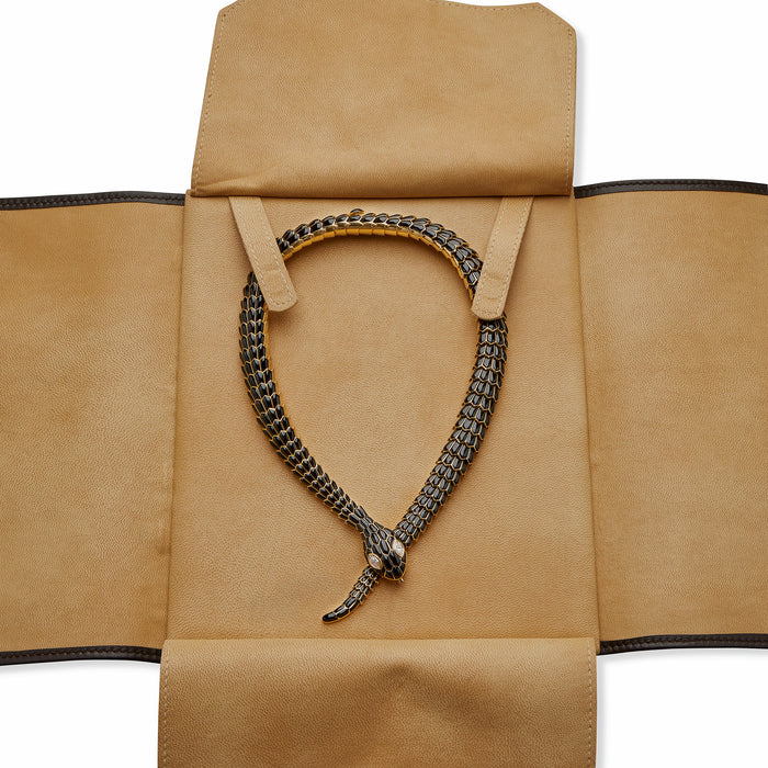 Macklowe Gallery Bulgari "Black Mamba" Black Onyx Serpenti Snake Necklace