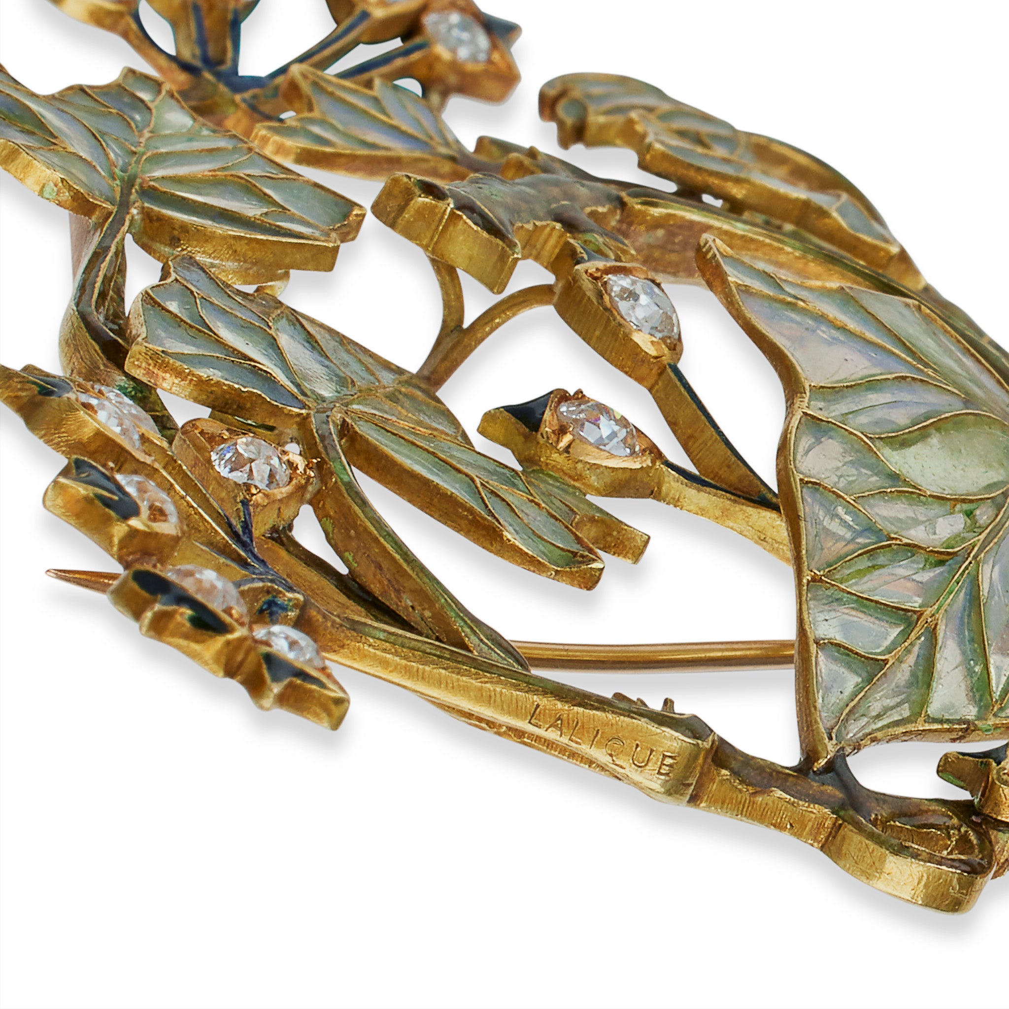 Macklowe Gallery | René Lalique Art Nouveau Plique-à-Jour Enamel