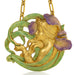 Macklowe Gallery André Rambour "Femme-Fleur" Enamel Gold Pendant