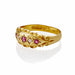 Macklowe Gallery English Antique Ruby and Diamond Five Stone Ring