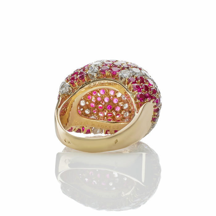 Macklowe Gallery Van Cleef & Arpels Paris Ruby and Diamond Bombé Ring