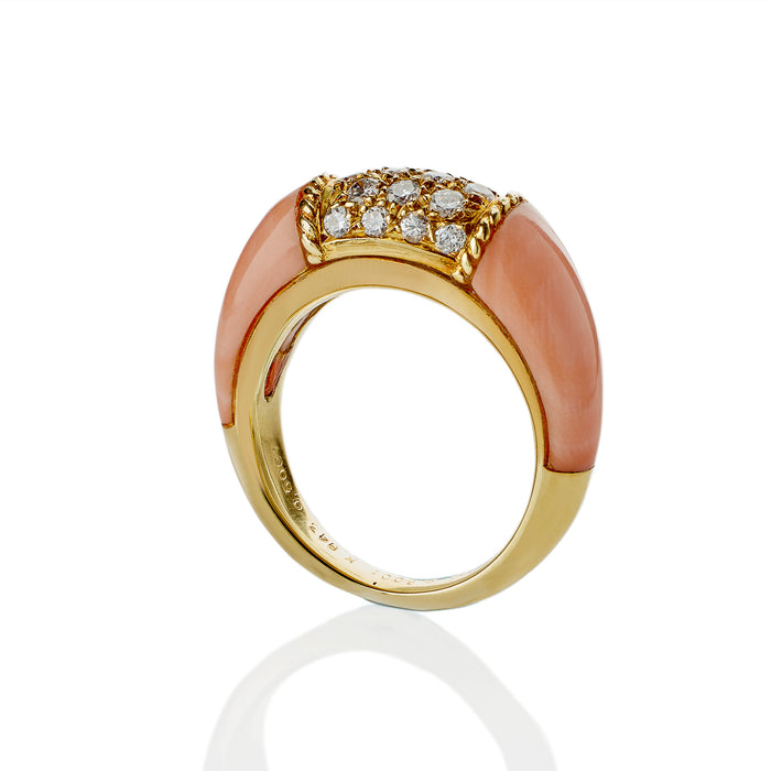 Macklowe Gallery Van Cleef & Arpels Paris Angelskin Coral "Philippine" Ring