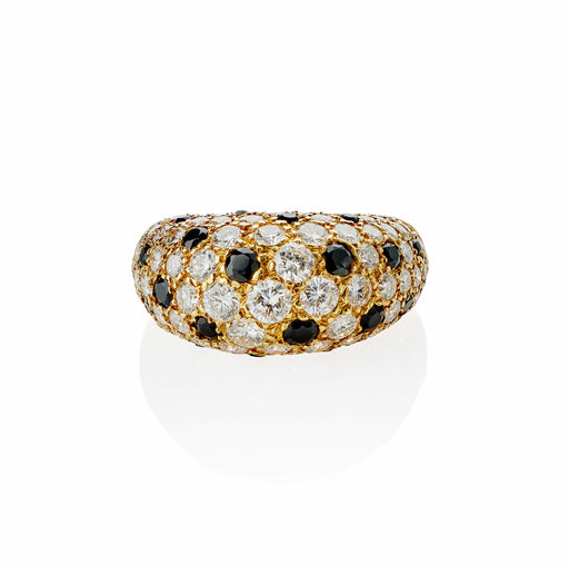 Macklowe Gallery  David Webb Rock Crystal and Hammered Gold Bombé Ring —  MackloweGallery