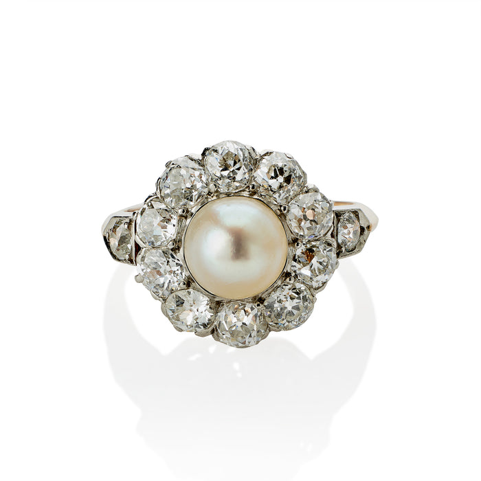 Macklowe Gallery Natural Freshwater Pearl and Diamond Ring