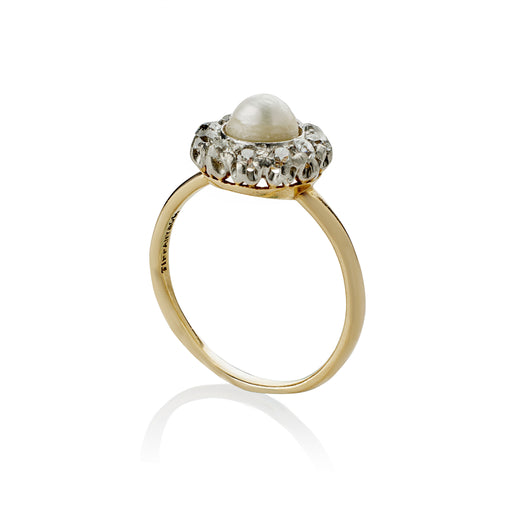 Macklowe Gallery  David Webb Rock Crystal and Hammered Gold Bombé Ring —  MackloweGallery