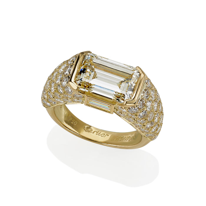 Macklowe Gallery | Cartier Monture Paris 4.93 Carats Emerald-cut