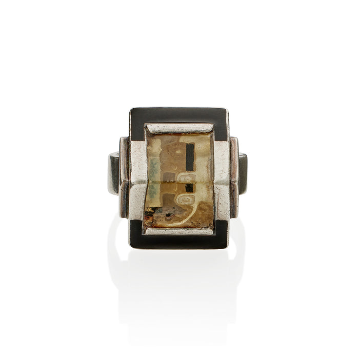 Macklowe Gallery Jean Després and Étienne Cournault French Modernist "Bijoux-Glace" Ring