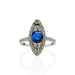 Macklowe Gallery J. E. Caldwell Edwardian Sugarloaf Sapphire and Diamond Ring