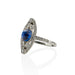 Macklowe Gallery J. E. Caldwell Edwardian Sugarloaf Sapphire and Diamond Ring
