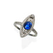Macklowe Gallery J. E. Caldwell Edwardian Sugarloaf Sapphire and Diamond Ring