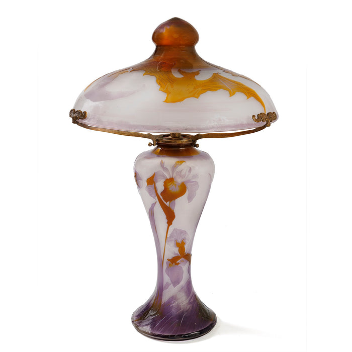Macklowe Gallery Émile Gallé “Bats and Iris” Table Lamp