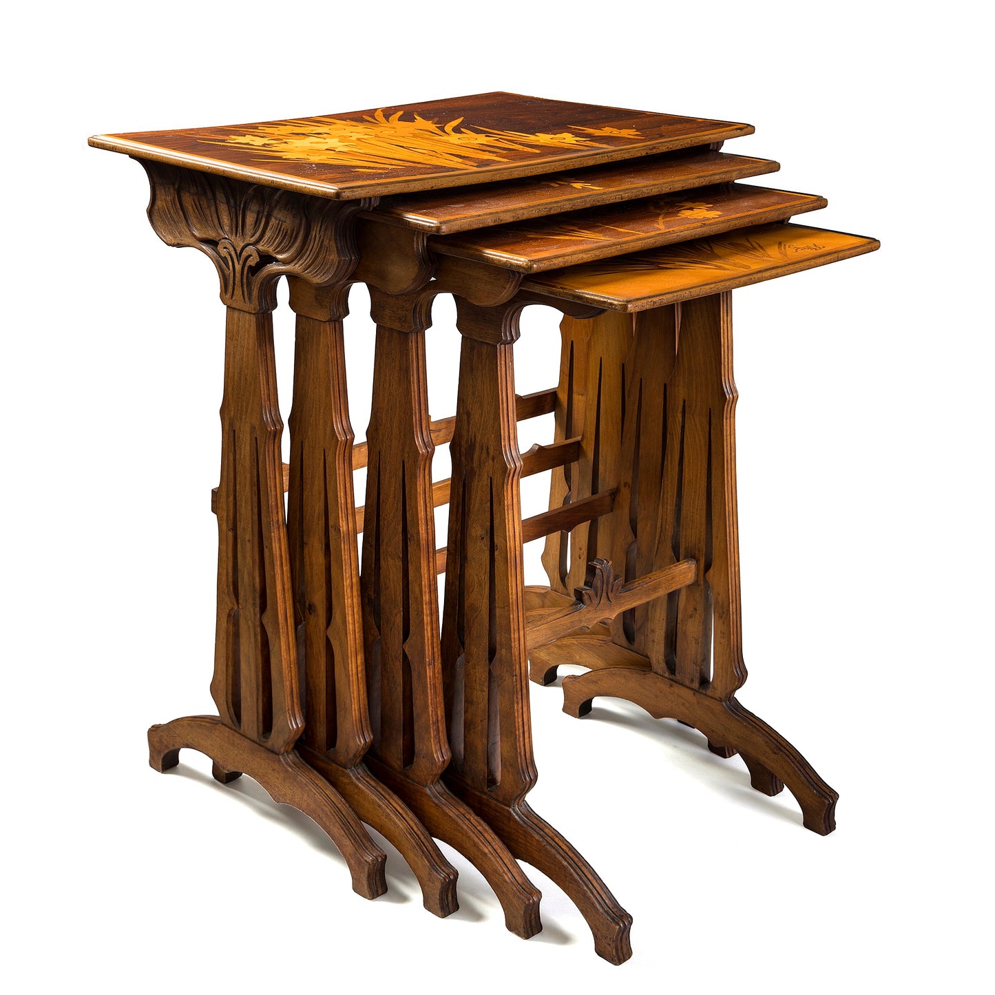 Macklowe Gallery Émile Gallé Set of Four Nesting Tables