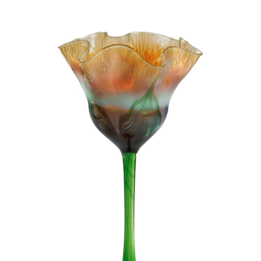 Macklowe Gallery Tiffany Studios New York Ruffled Rim Flower Form Glass Vase