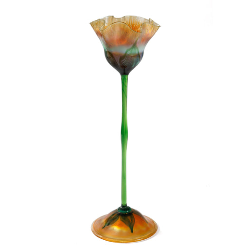 Macklowe Gallery Tiffany Studios New York Ruffled Rim Flower Form Glass Vase