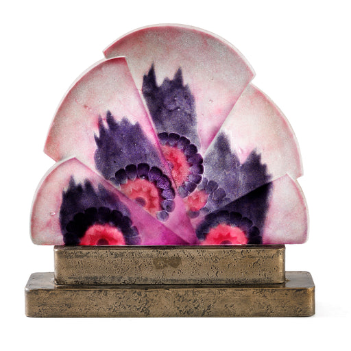 Macklowe Gallery Gabriel Argy-Rousseau Pâte de Verre "Eventail de Fleurs" Night Light
