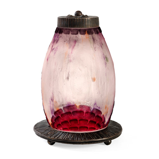 Macklowe Gallery Gabriel Argy-Rousseau Pâte de Verre "Fleurs Tropicales" Night Light