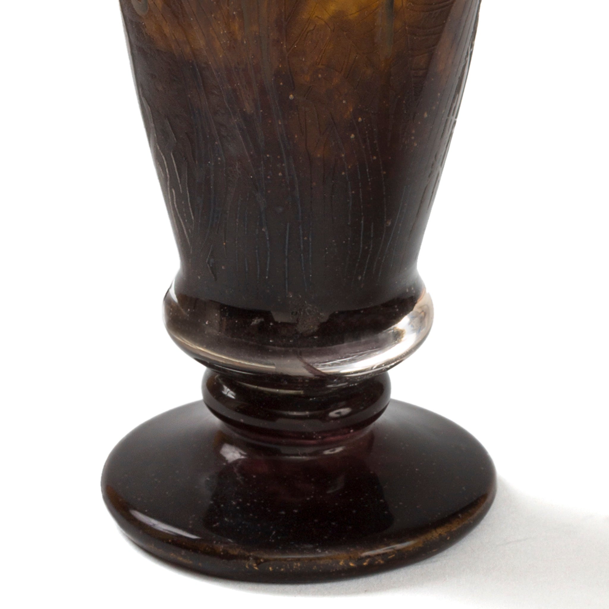 Macklowe Gallery | Daum Nancy Enameled and Etched Orchid Landscape