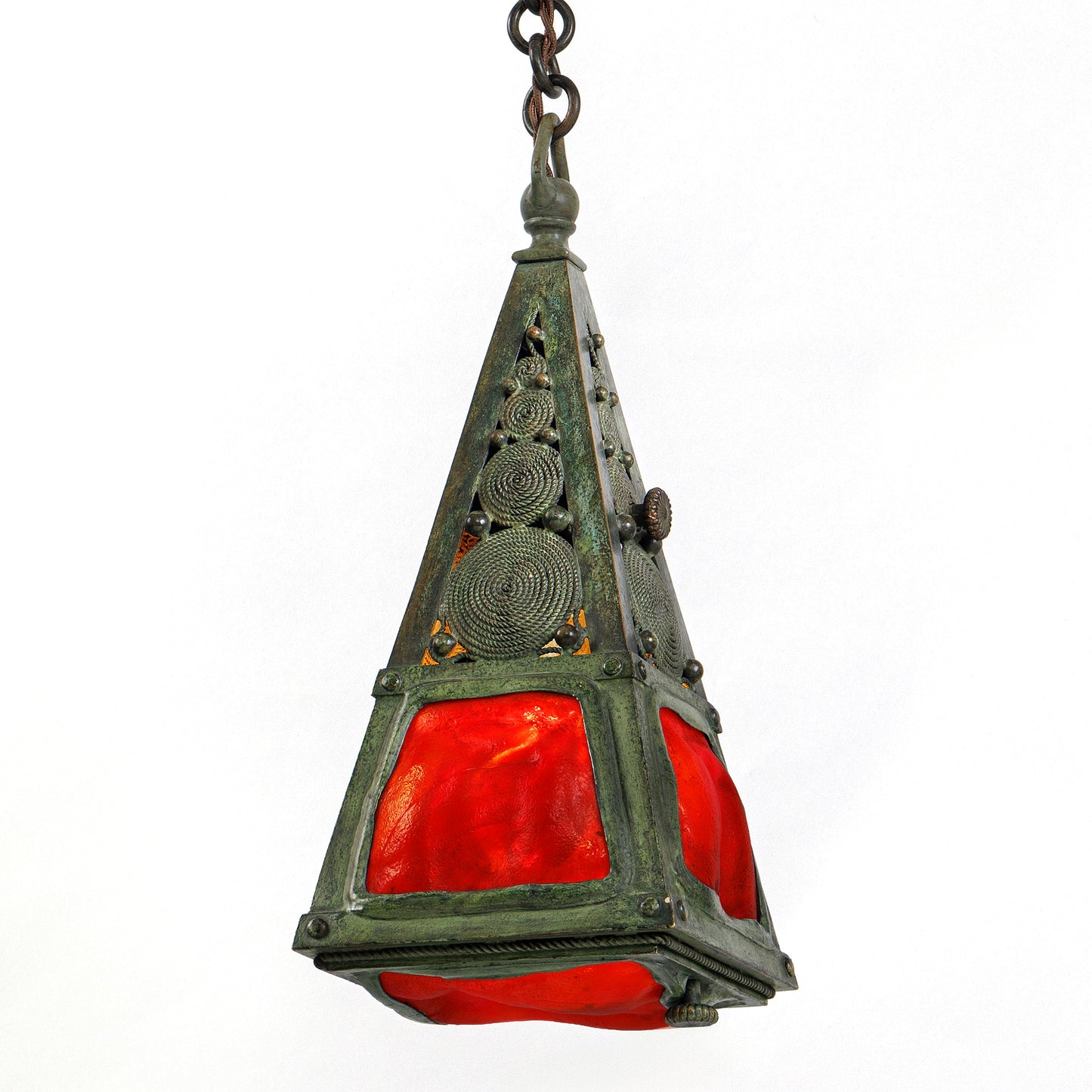 Macklowe Gallery Tiffany Studios New York "Turtleback Tile" Lantern
