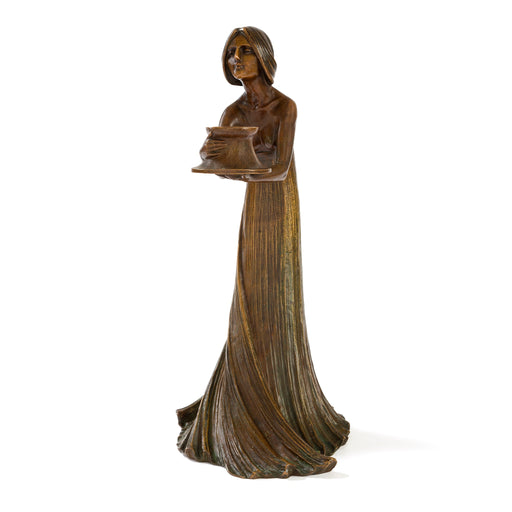 Macklowe Gallery Gustav Gurschner "The Offering" Bronze Candelabrum