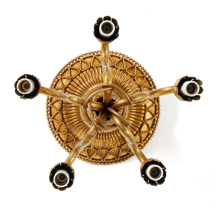 Macklowe Gallery Tiffany Studios New York "Five-Light Lily" Ceiling Fixture
