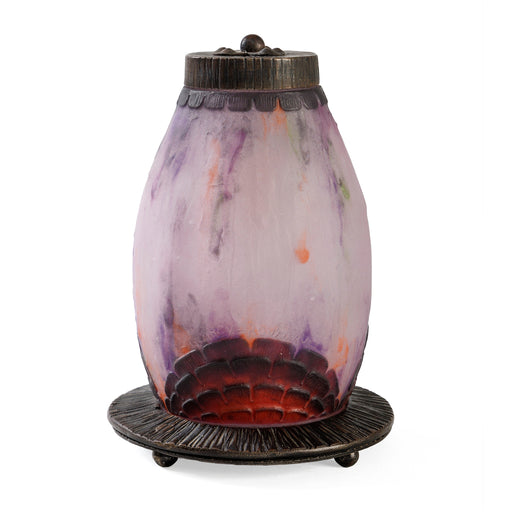 Macklowe Gallery Gabriel Argy-Rousseau Pâte de Verre "Fleurs Tropicales" Night Light