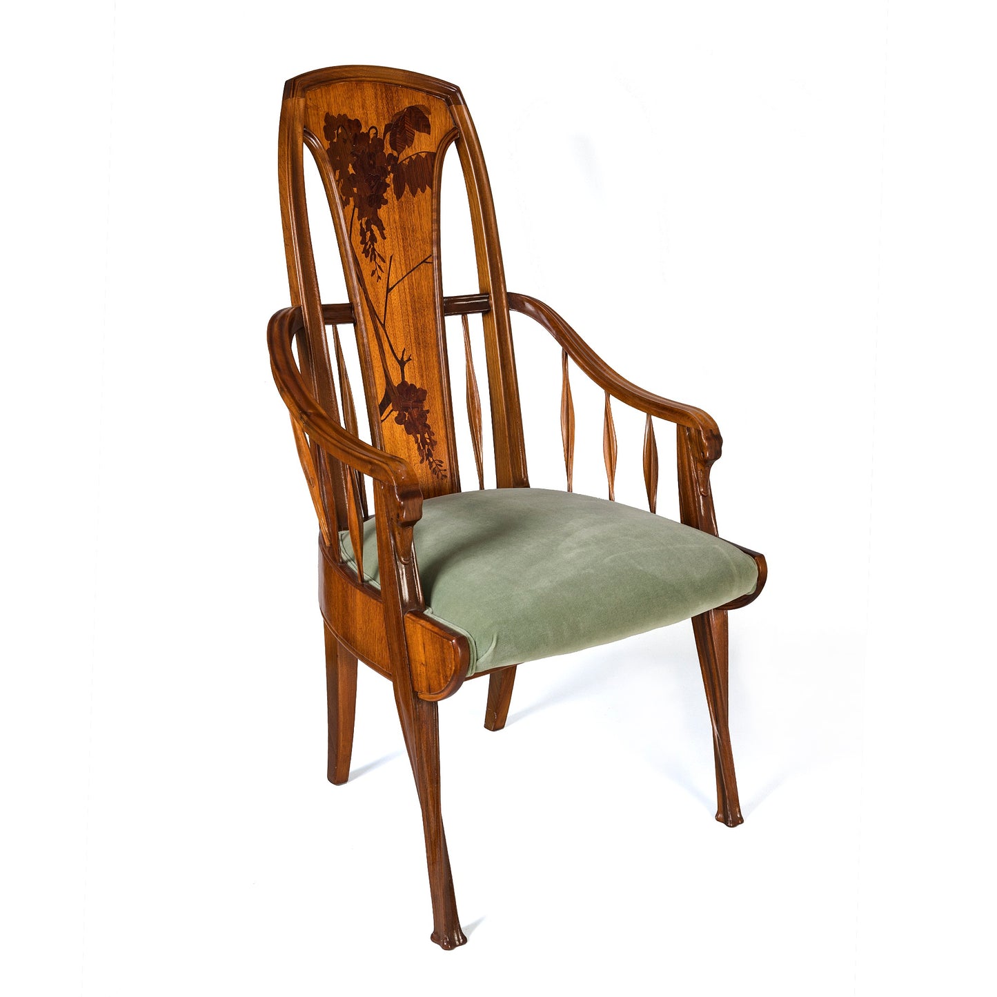 Macklowe Gallery Louis Majorelle pair of 'Wisteria" Armchairs