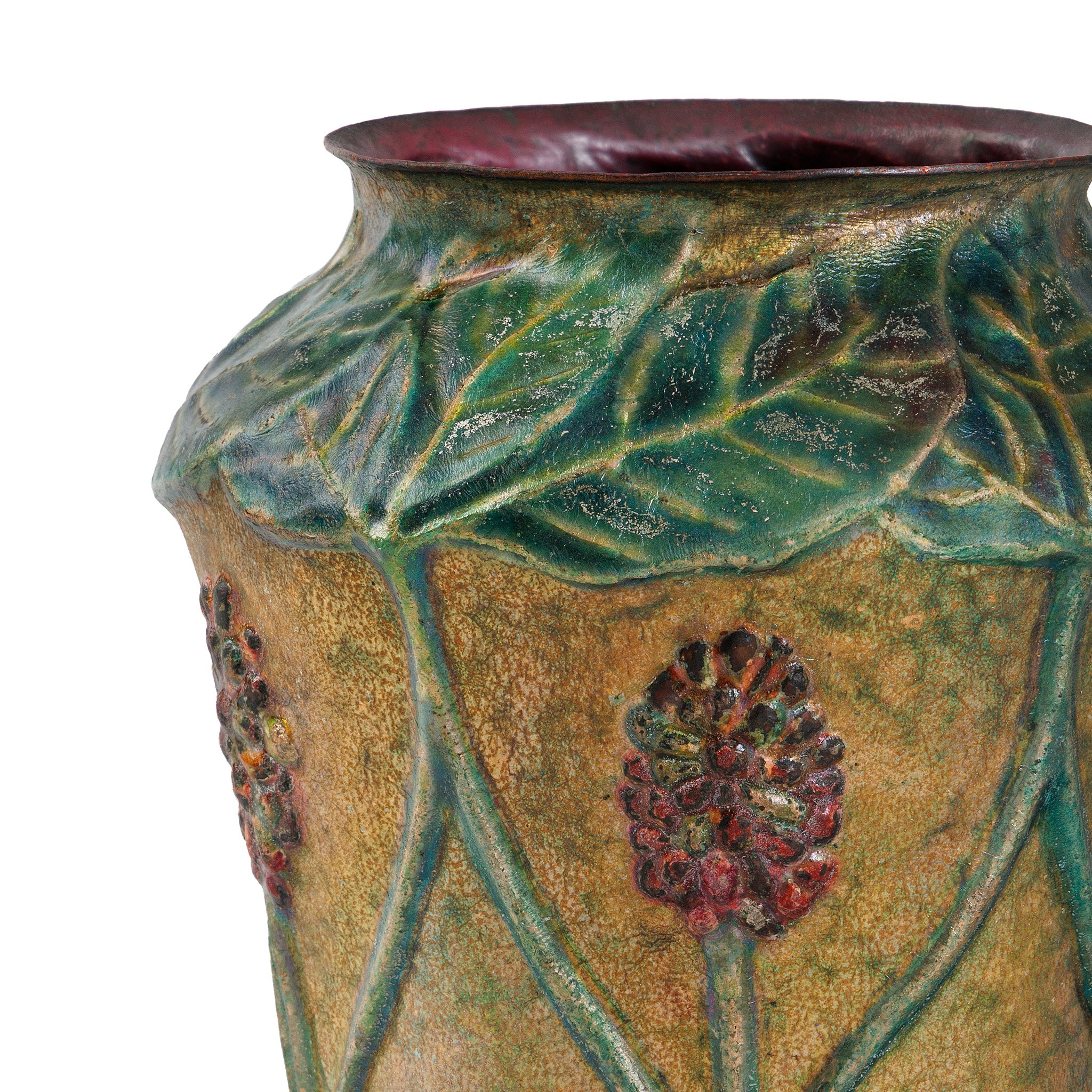 Macklowe Gallery | Tiffany Studios New York Copper and Enamel Vase