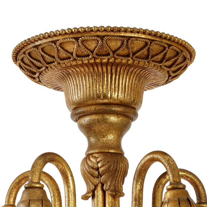 Macklowe Gallery Tiffany Studios New York "Five-Light Lily" Ceiling Fixture
