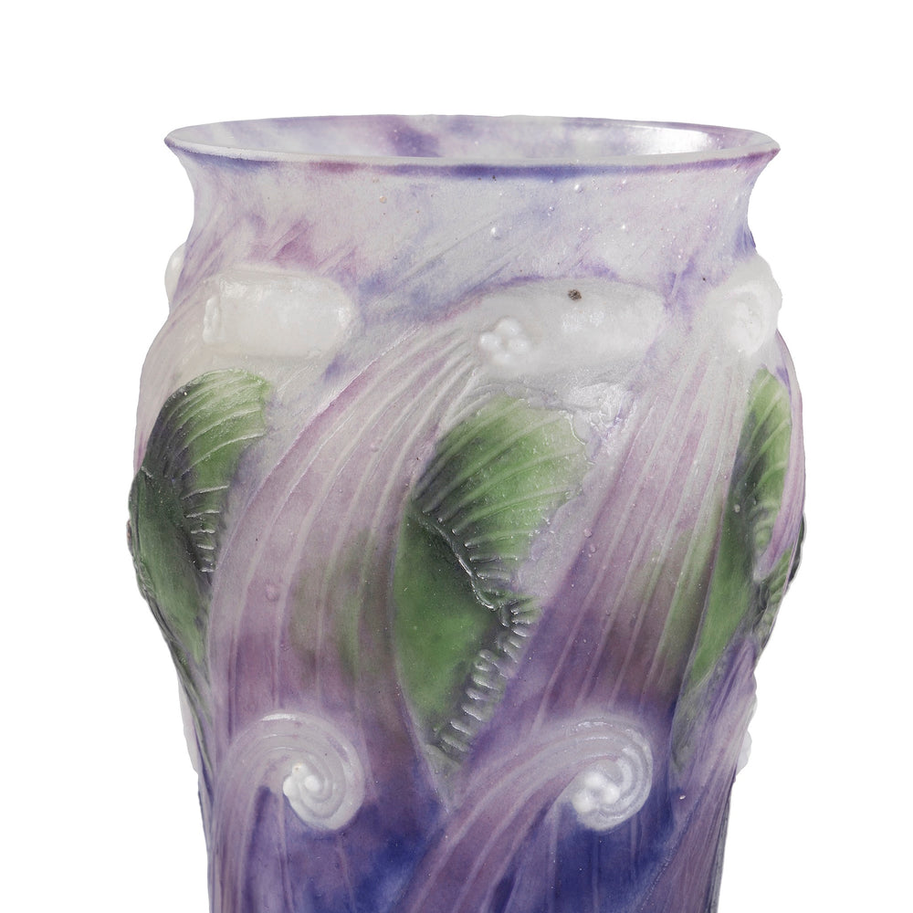 
                      
                        Macklowe Gallery Gabriel Argy-Rousseau "Poissons Dans Les Vagues" Pâte de Verre Glass Vase
                      
                    