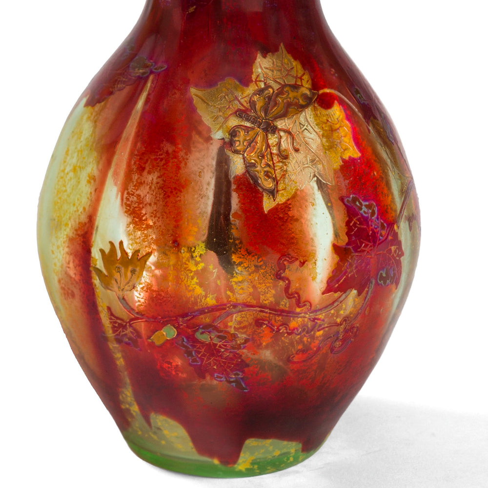 
                      
                        Macklowe Gallery Portieux Vallerysthal Gourd-Shaped Enameled Glass Vase
                      
                    