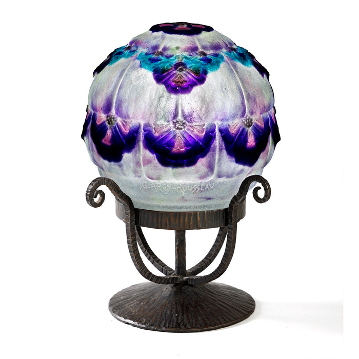 Macklowe Gallery Gabriel Argy-Rousseau Pâte de Verre "Fleurs des Dunes" Night Light