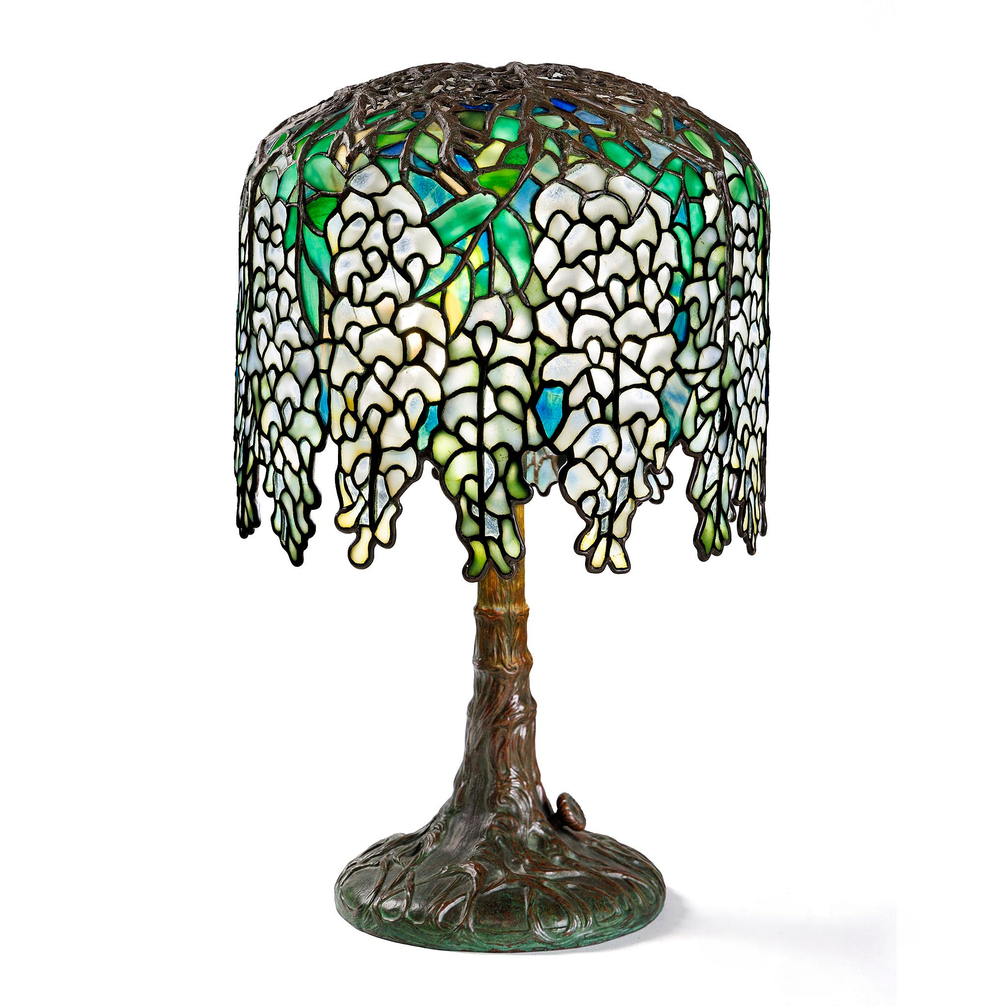 Macklowe Gallery Tiffany Studios New York Pony Wisteria Table Lamp MackloweGallery