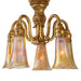 Macklowe Gallery Tiffany Studios New York "Five-Light Lily" Ceiling Fixture