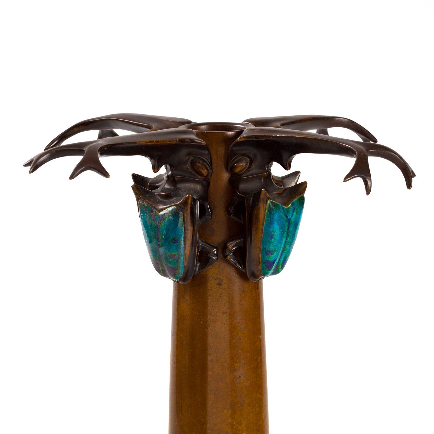 Macklowe Gallery Lucien Gaillard Bronze "Stag Beetle" Vase