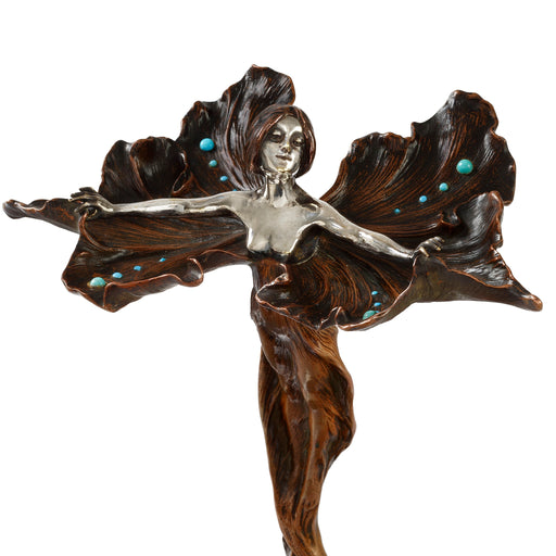 Macklowe Gallery Louis Chalon (Attributed) "Danse du papillon" Bronze Sculpture