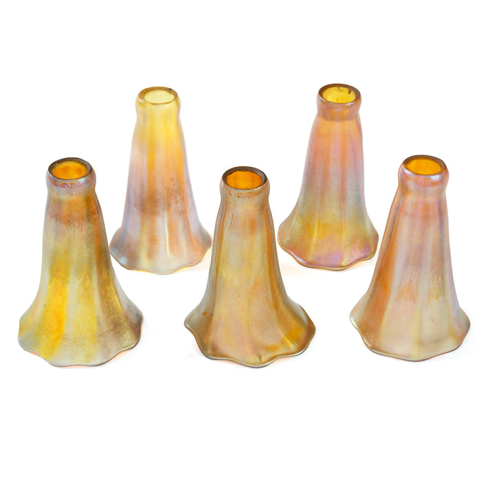 Macklowe Gallery Tiffany Studios New York "Five-Light Lily" Ceiling Fixture