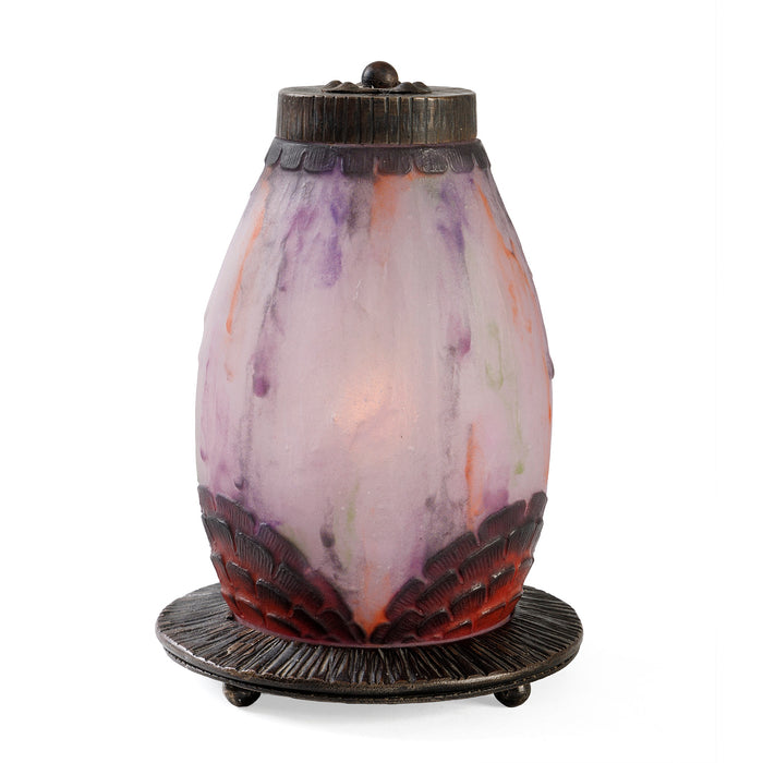 Macklowe Gallery Gabriel Argy-Rousseau Pâte de Verre "Fleurs Tropicales" Night Light