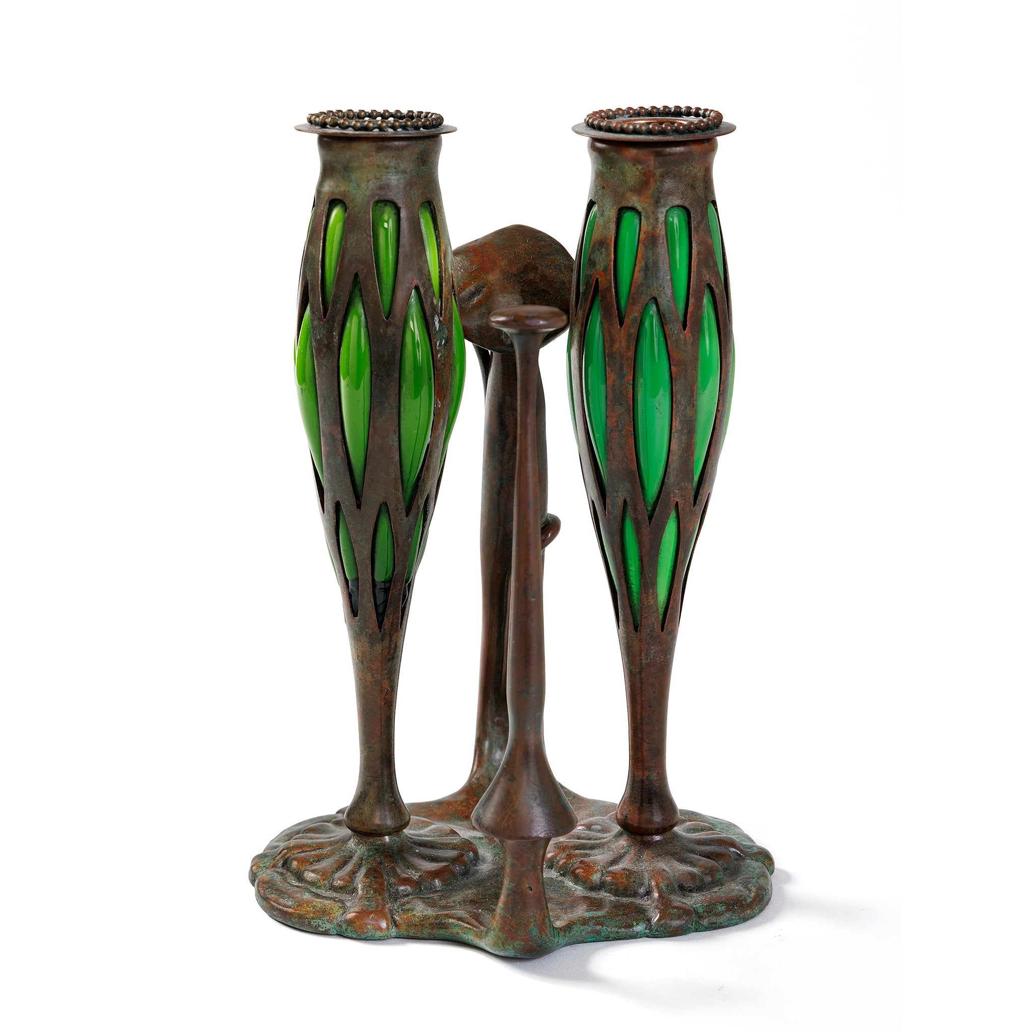 Macklowe Gallery | Tiffany Studios New York Double Blown-out Glass