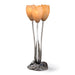 Macklowe Gallery Albert Cheuret Silvered Bronze and Alabaster "Tulip" Lamp