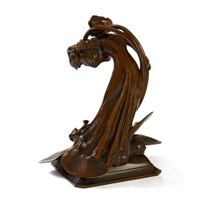 Macklowe Gallery Leo Laporte-Blairsy "Femme aux Nénuphars" Lighted Inkwell