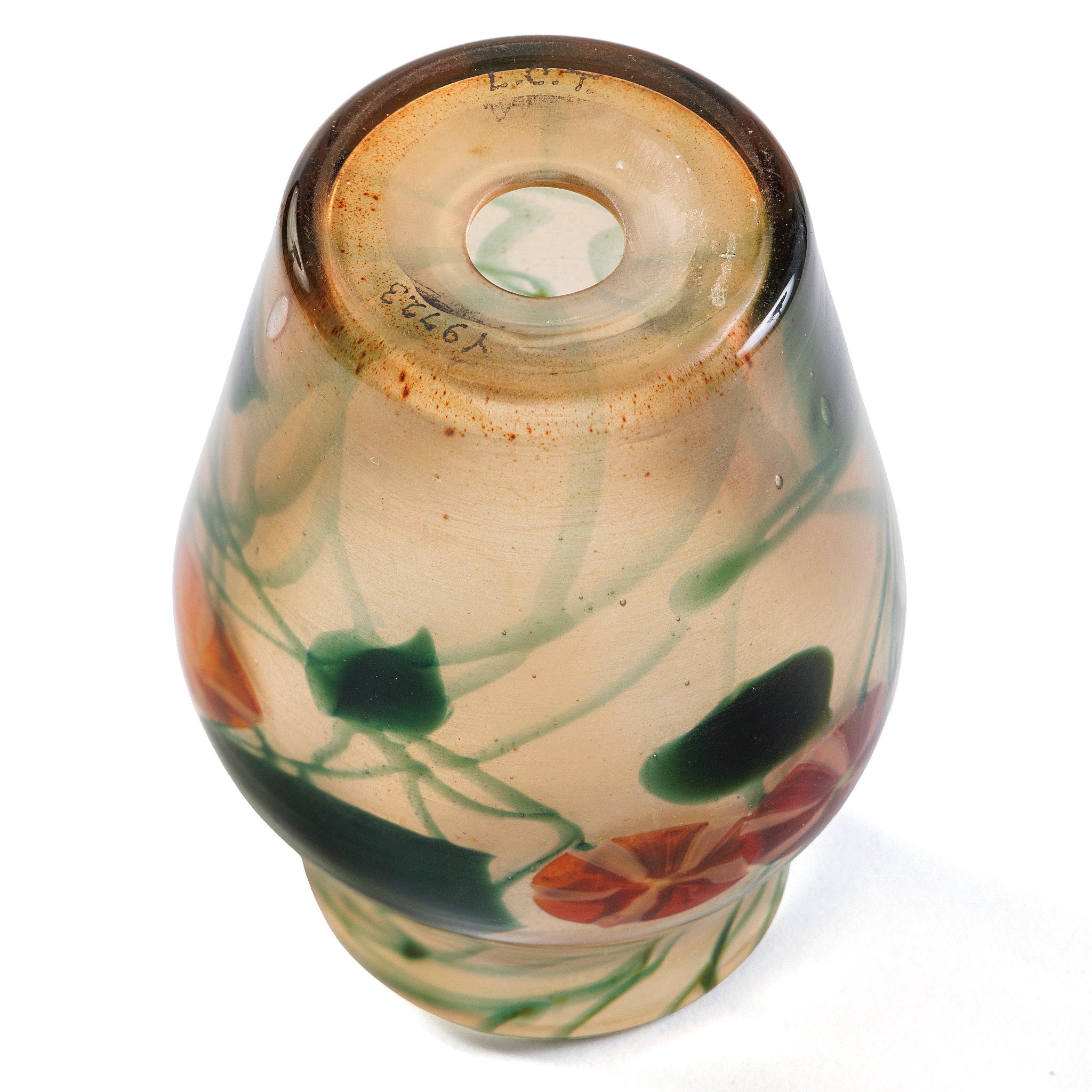 80's ヴィンテージ フラワーシェイプガラスボウル ミッドセンチュリー Macklowe Gallery | Tiffany Studios New York Morning Glory
