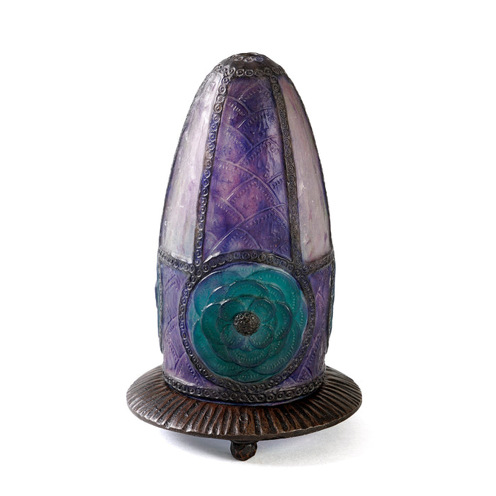 Macklowe Gallery Gabriel Argy-Rousseau Pâte de Verre "Rosaces" Night Light