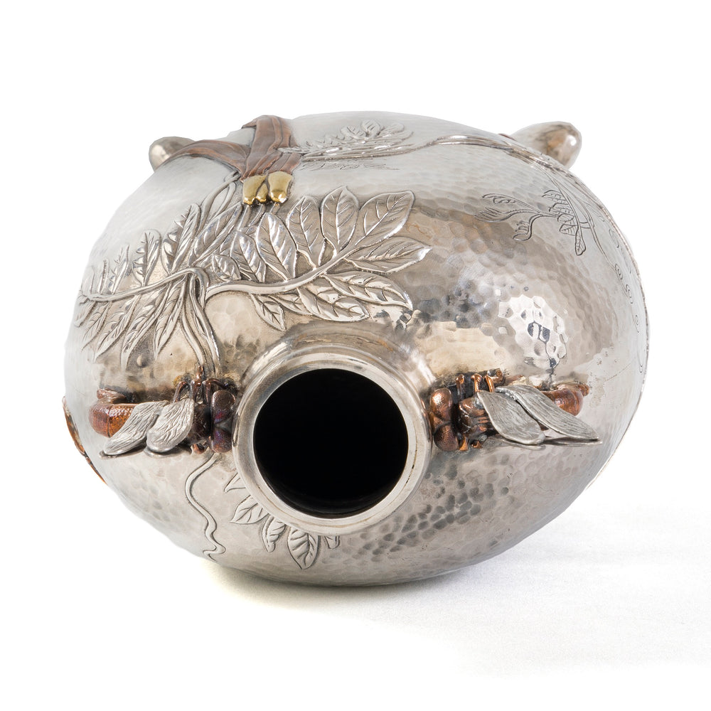 
                      
                        Macklowe Gallery Tiffany & Co. and Edward Chandler Moore "Dragonfly" Silver Vase
                      
                    