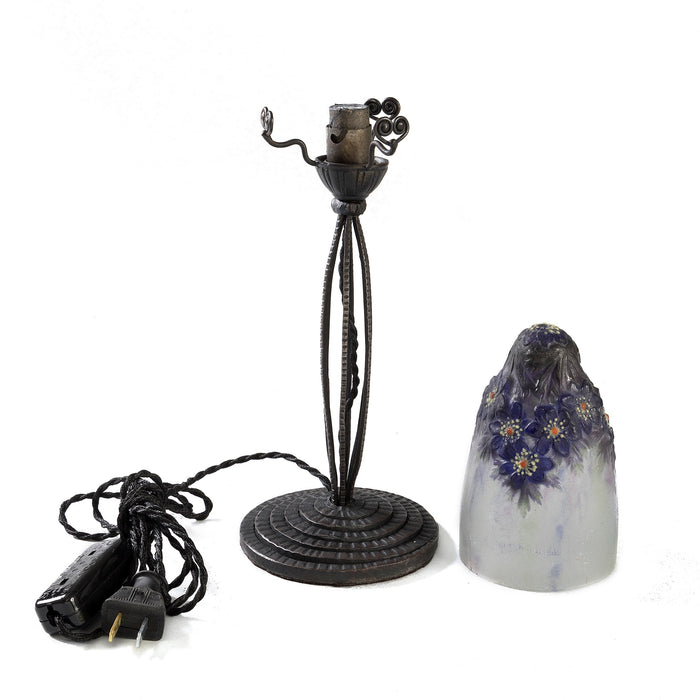 Macklowe Gallery Gabriel Argy-Rousseau Pâte de Verre "Anémones des bois" Night Light