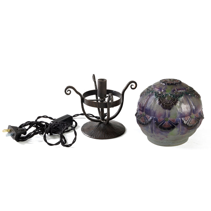 Macklowe Gallery Gabriel Argy-Rousseau Pâte de Verre "Fleurs des Dunes" Night Light