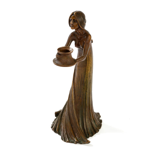 Macklowe Gallery Gustav Gurschner "The Offering" Bronze Candelabrum