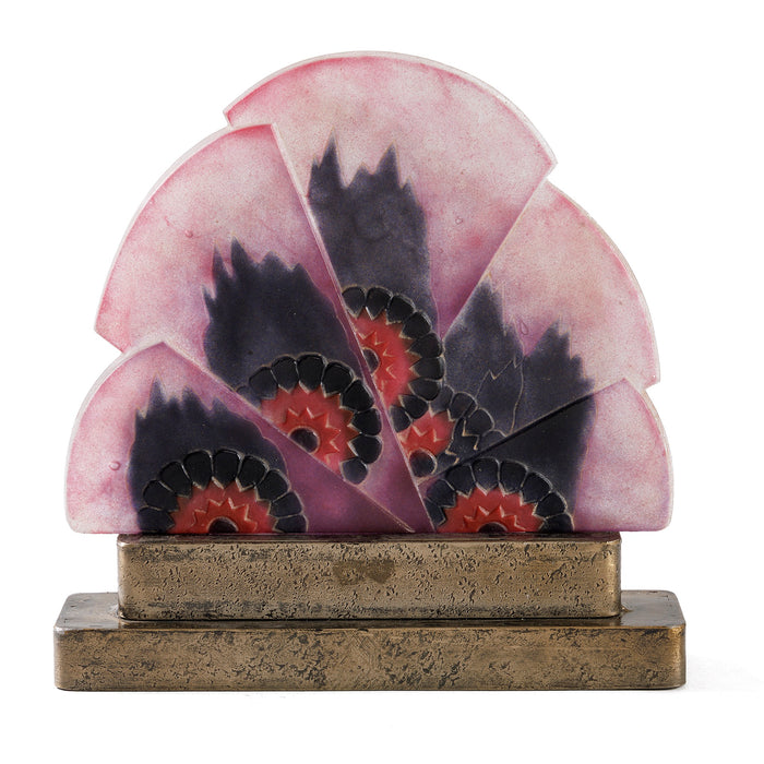 Macklowe Gallery Gabriel Argy-Rousseau Pâte de Verre "Eventail de Fleurs" Night Light